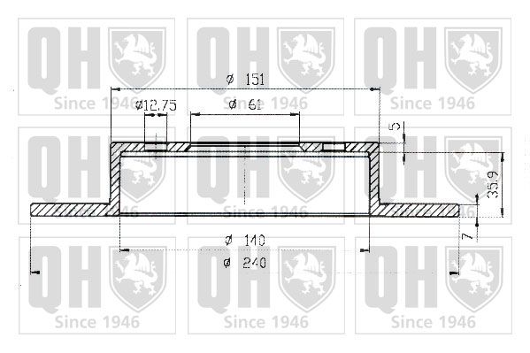 QUINTON HAZELL Тормозной диск BDC4851